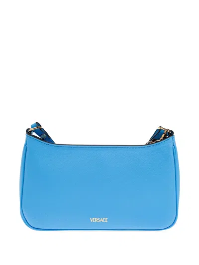 Versace Mini La Medusa Chain Shoulder Bag In Blue