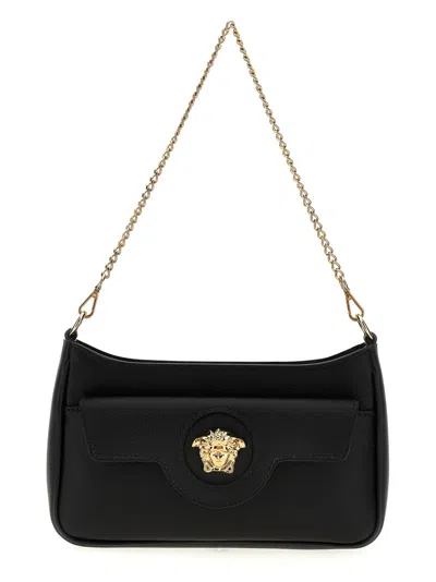 Versace 'mini La Medusa' Crossbody Bag In Black