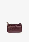 Versace Mini La Medusa Crossbody Bag In Burgundy