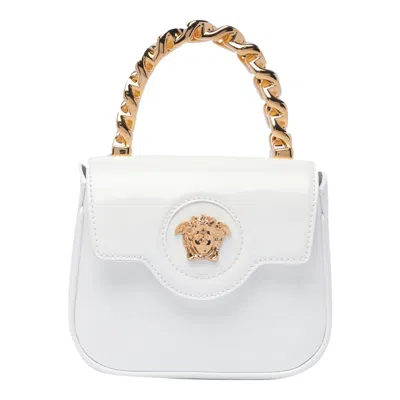 Versace Mini La Medusa Handbag In White