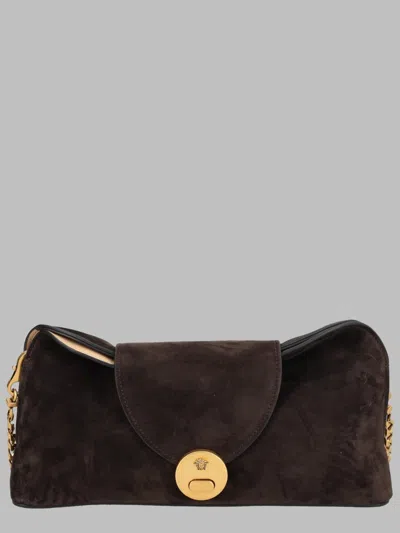 Versace Mini Leather Clutch For Women In Black