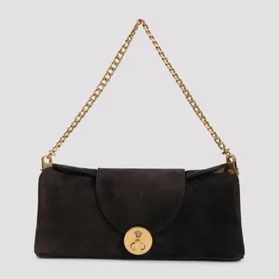 Versace Mini Leather Clutch Handbag In Brown
