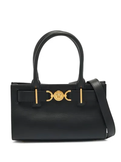 Pre-owned Versace Mini Medusa '95 Tote Bag In Black