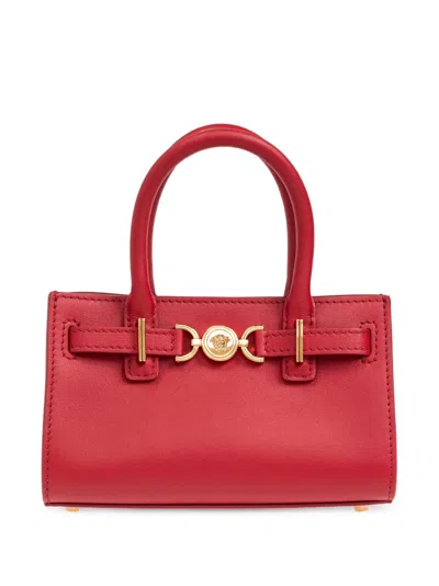 Versace Mini Medusa 95 Tote Bag In Red