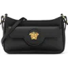 Versace Mini Medusa Leather Shoulder Bag In Black  Gold