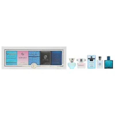 Versace Mini Mixed Set .17 oz Dylan Turquoise, Bright Crystal, Eau Fraiche, Eros, Pour Homme