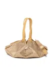 Versace Mini Protea Tote Bag In Yellow