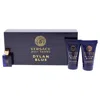 Versace Mini Set /  Dylan Blue 3 Pc. Set (m) In Purple/blue/black