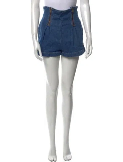 Pre-owned Versace Mini Shorts In Blue