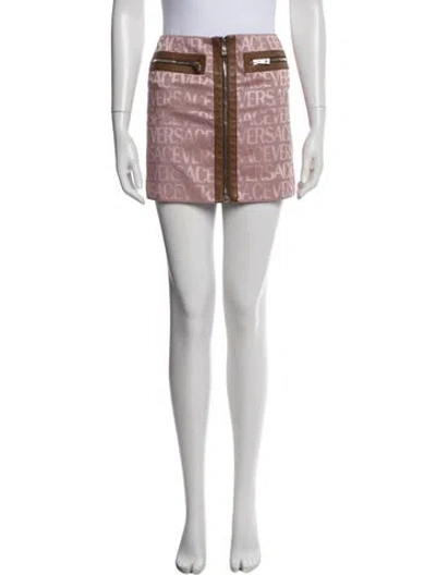 Pre-owned Versace Mini Skirt In Blue