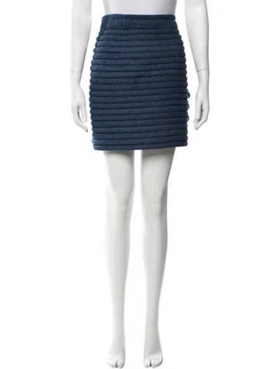 Pre-owned Versace Mini Skirt In Blue