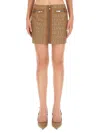 Versace Synthetic Fibers Skirt In Brown