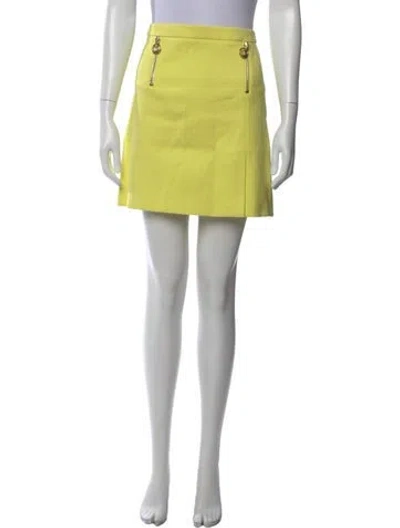 Pre-owned Versace Mini Skirt In Green