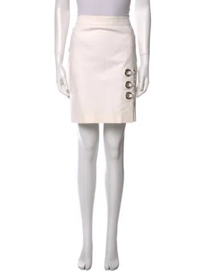 Pre-owned Versace Mini Skirt In White
