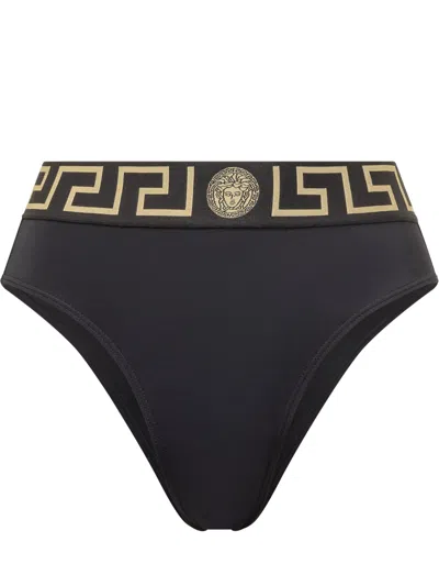 Versace Mini Slip Bikini In Black