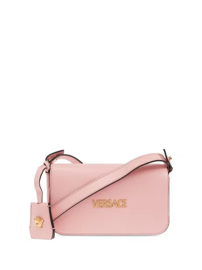 Versace Mini Tag Cross Body Bag In Pink