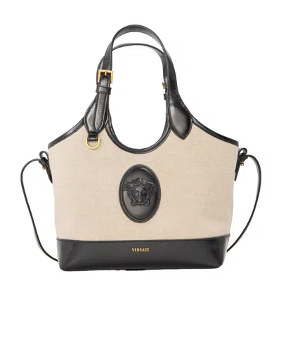 Versace Mini Tote Bag In Black