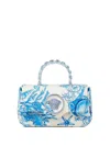 Versace Underwater Barocco La Medusa Mini Bag In Blue