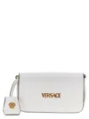 Versace Mini  Tag Crossbody Bag In White