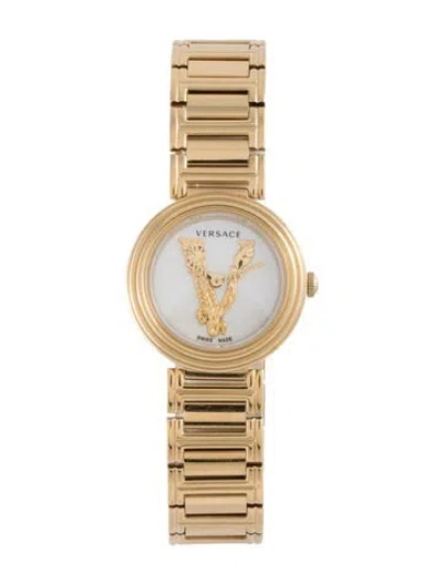 Pre-owned Versace Mini Virtus Watch, 28mm In Multicolor