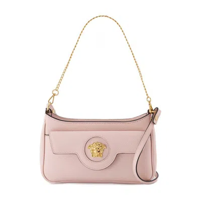 Versace Mini Vitello Shoulder Bag In Pink
