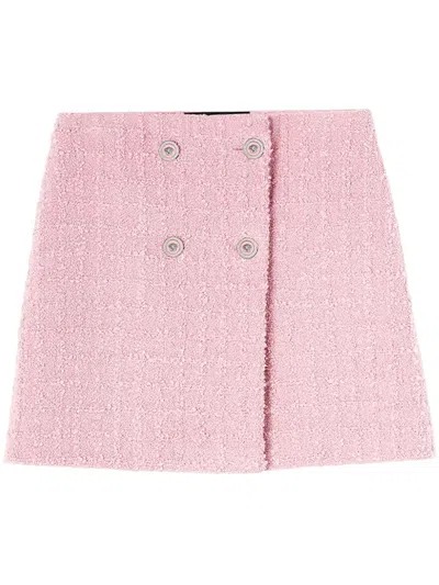 Versace Mini Wrap Skirt In Pink