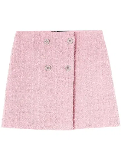 Versace Mini Wrap Skirt In Pink