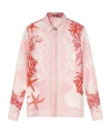 Versace Women Shirt Baroque Sea In Pink