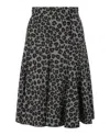 Versace Mixed Print Wool-blend A-line Skirt In Multi