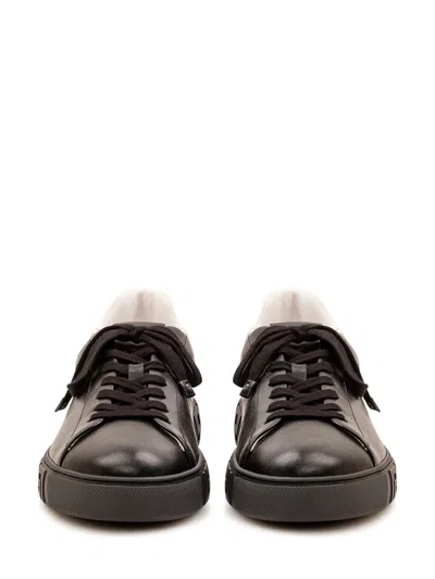 Versace Mixed-material Designer Sneakers With Textured Detail In Multi