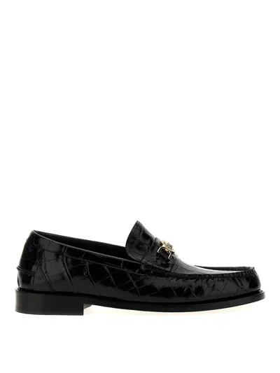 Versace Medusa  Loafers In Black