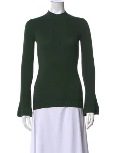 Pre-owned Versace Mock Neck Sweater In Green