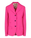 Versace Mohair Blend Blazer In Pink