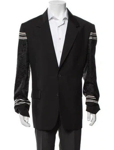 Pre-owned Versace Mohair Graphic Print Jacket In Black