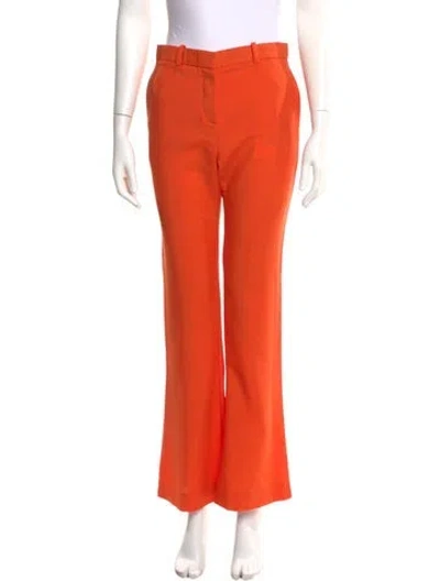 Pre-owned Versace Mohair Wide Leg Pants In Orange