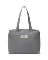 Versace Mommy Cotton Fabric Bag In Gray