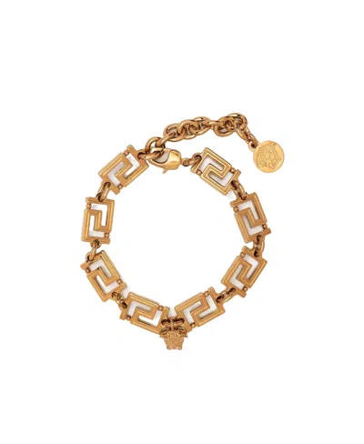 Versace Monogram Chain-link Bracelet In Yellow