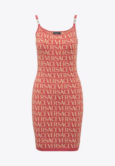 VERSACE MONOGRAM KNIT MINI DRESS