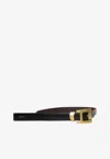 Versace Adjustable Calf Leather Belt Refined Design In Red