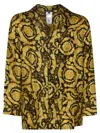 Versace Monogram Print Shirt In Gold