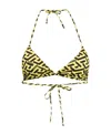 Versace Monogram-print Triangle Bikini Top