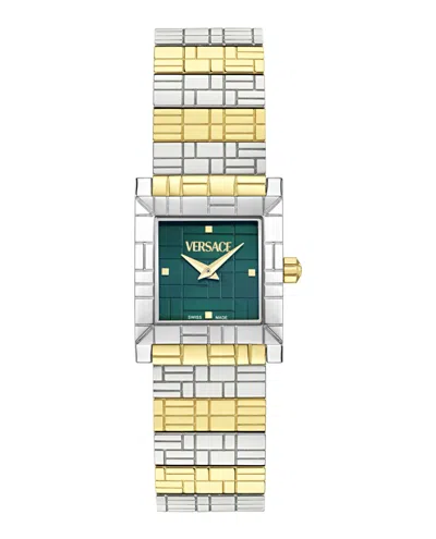 Versace Mosaic Bracelet Watch In Gold