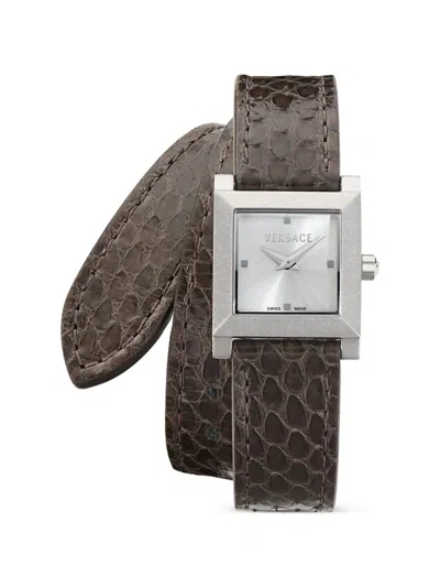 Versace Mosaic Fashion 22mm Watch In Brown