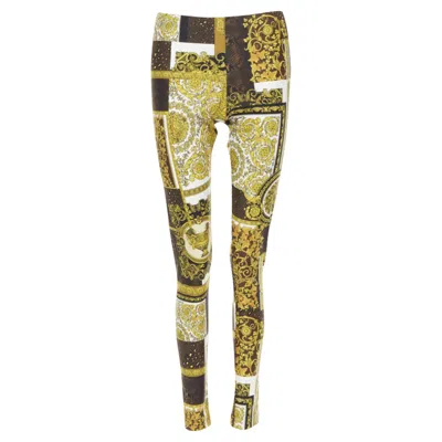 VERSACE MOSAIC PRINT STRETCHY LEGGING PANT