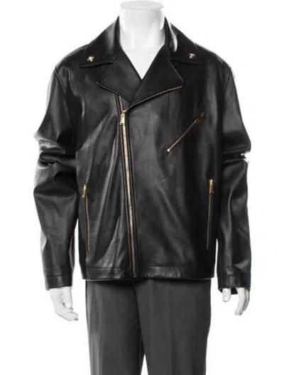 Pre-owned Versace Moto Jacket W/ Tags In Black