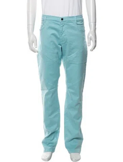 Pre-owned Versace Moto Pants W/ Tags In Blue