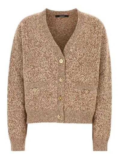 VERSACE MOULIN CASHMERE-BLEND KNIT BOXY CARDIGAN