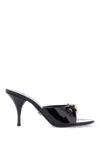 Versace Opera Bow Ballet Mules In Patent Leather