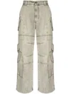 Versace Multi-pocket Wide-leg Jeans In Grey