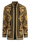 Versace Silk Printed Shirt For Men In Multicolor